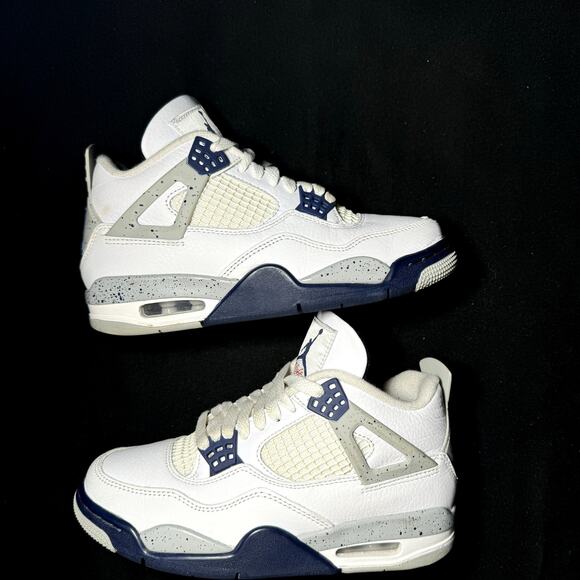 Size 4.5 - Nike Air Jordan 4 Retro Midnight Navy Men's Shoes - Picture 2 of 8